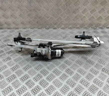 Front wiper linkage and motor