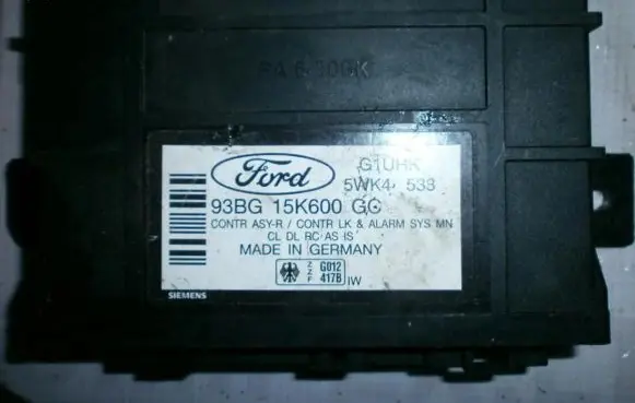 Ford Mondeo MK I Comfort/convenience module 93BG15K600GC 5WK4533