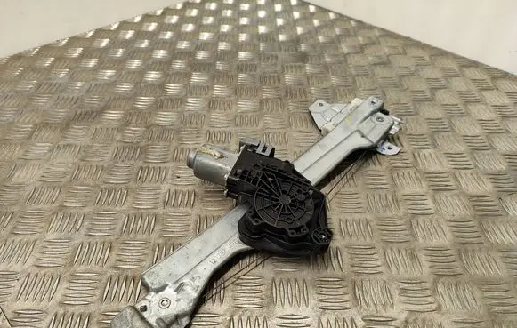 Rear door window regulator with motor