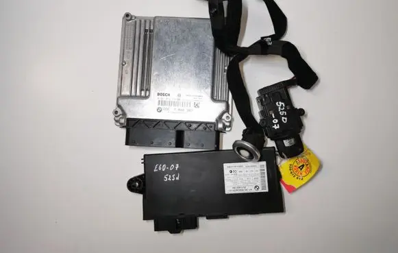 BMW 5 E60 E61 Engine ECU kit and lock set 7806987 0281014436