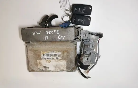 Volkswagen Golf VI Engine ECU kit and lock set 1L0907269B 06A906033MH