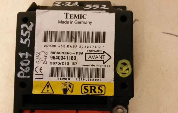 Peugeot 607 Airbag control unit/module 9640341180