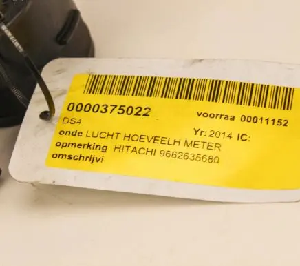 Citroen DS3 Mass air flow meter 9662635680