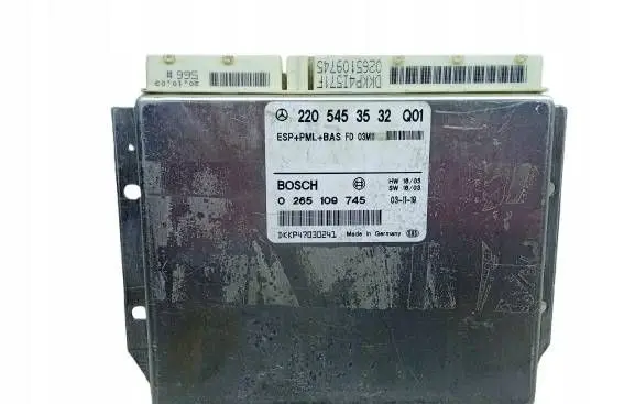 Mercedes-Benz S W220 ESP (stability system) control unit 2205453532 0265109745