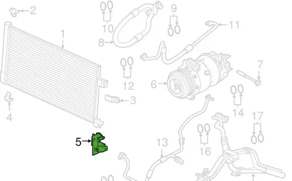 Jaguar F-Pace Radiator mount bracket GX73-19K624-A T2H19896
