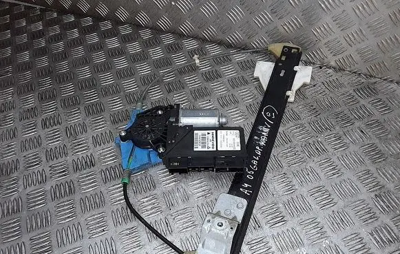 Rear door window regulator with motor