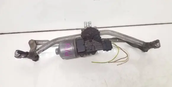 Front wiper linkage and motor
