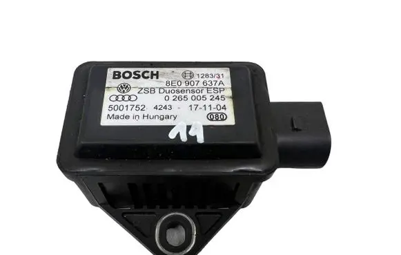 Audi A6 S6 C6 4F ESP acceleration yaw rate sensor 8E0907637A 0265005245 5001752