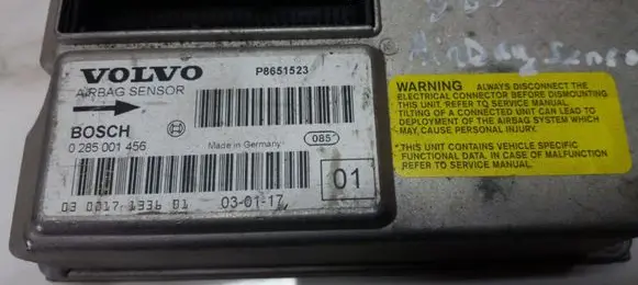 Volvo S60 Airbag control unit/module 0285001456 P8651523