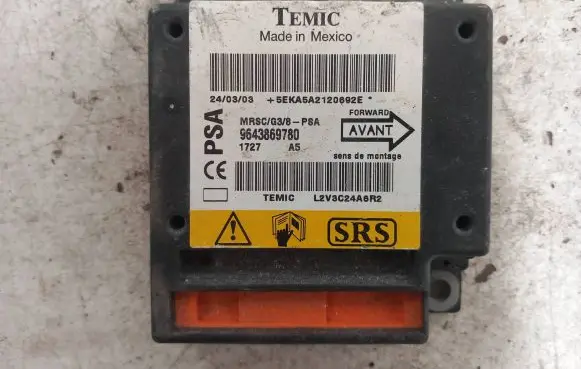 Peugeot 607 Airbag control unit/module 9643869780 5EKA5A2120692E L2V3C24A6R2