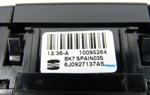 Seat Ibiza IV (6J,6P) Multifunctional control switch/knob 6J0927137AS