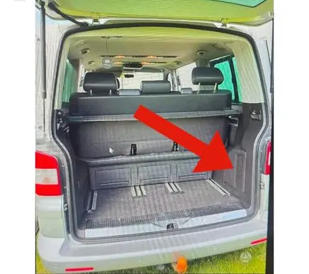 Volkswagen Multivan T5 Trunk/boot side trim panel 7H7867078 7H5867078