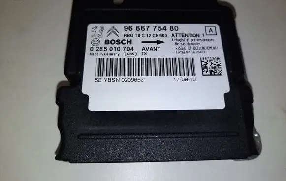Peugeot 3008 I Airbag control unit/module 9666775480 0285010704 0209652