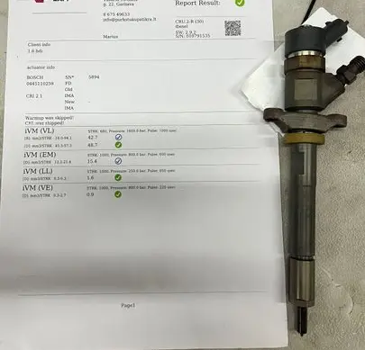 Volvo V70 Fuel injector 0445110259 328480