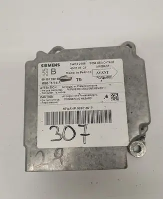 Peugeot 307 Airbag control unit/module 9650109280
