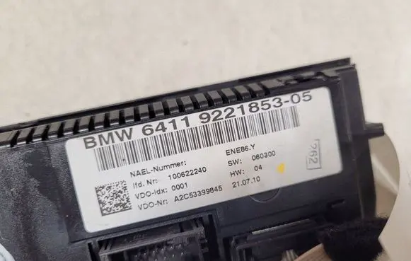 BMW 1 E81 E87 Climate control unit 6411922185305