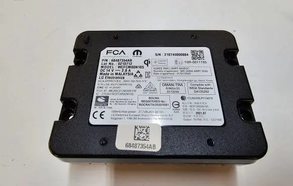 Jeep Grand Cherokee WL Wireless charging module 68487354AB
