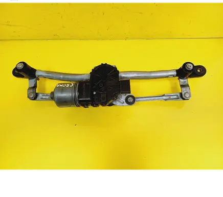 Front wiper linkage and motor