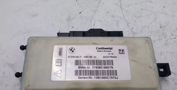 BMW 5 F10 F11 Airbag control unit/module 31928018601N A2C37764200 13B1060C1970J