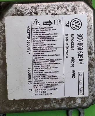 Volkswagen Caddy Airbag control unit/module 6Q0909605AH 36090615 5WK43351