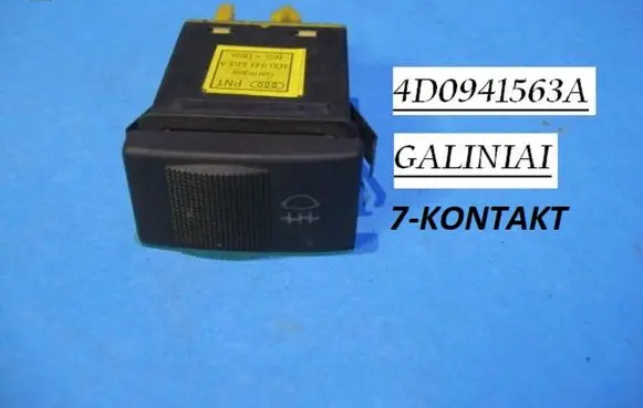 Audi A8 S8 D2 4D Fog light switch 4D0941563A