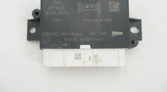 Peugeot Rifter Parking PDC control unit/module 9837674380