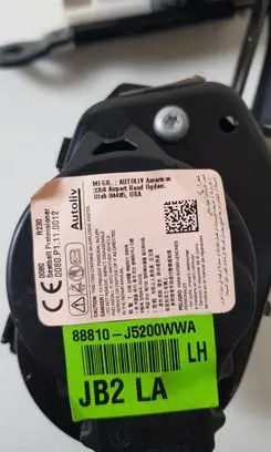 KIA Stinger Front seatbelt 88810J5200WWA 88850J5000