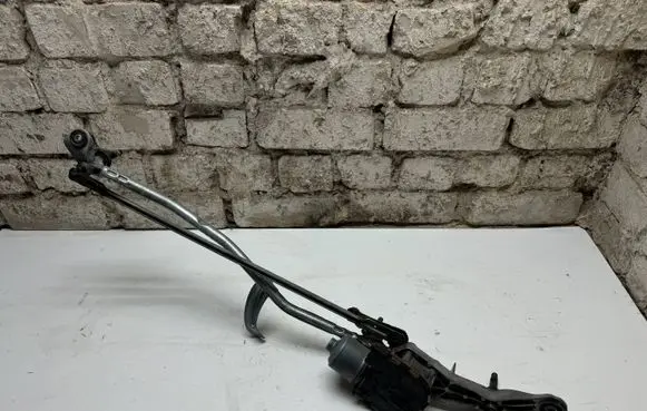 Front wiper linkage and motor