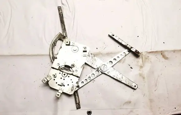 Sliding door window regulator with motor