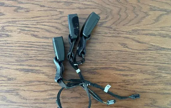 Middle seatbelt buckle (rear)