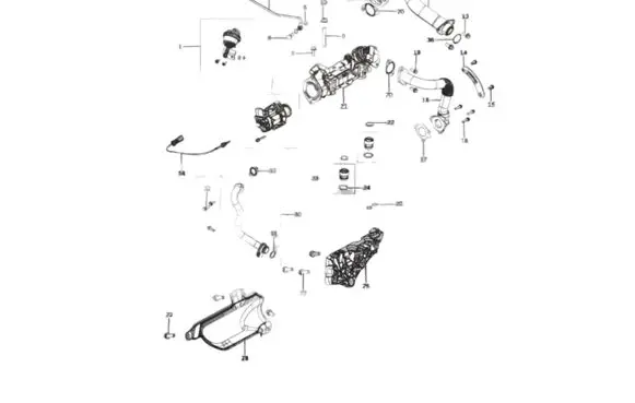Jeep Grand Cherokee Exhaust gas pressure sensor 68211254AA 68211256AA