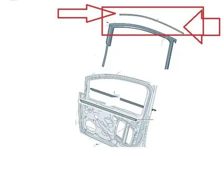 Volkswagen Touran III Front door trim bar 5TA837644A