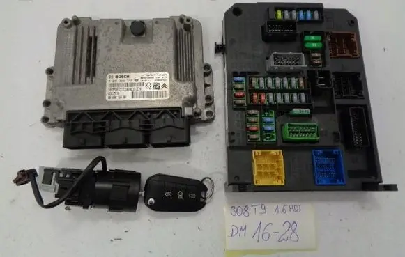 Peugeot 308 Engine ECU kit and lock set 9808016480