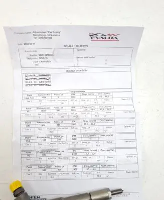 Nissan NV200 Fuel injector 0445110485