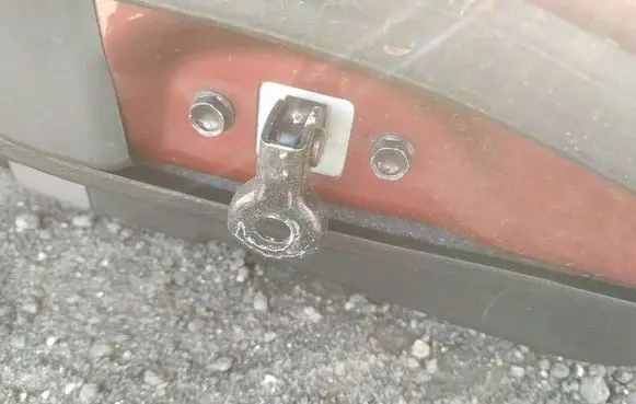 Mazda CX-7 Rear door check strap stopper