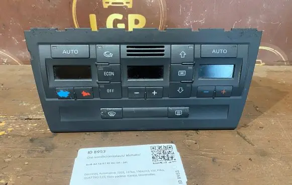 Audi A4 S4 B7 8E 8H Climate control unit 8E0820043AL