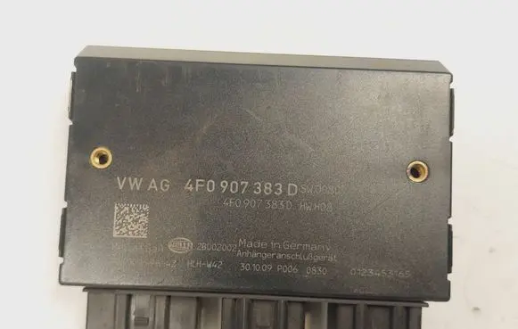 Audi A6 S6 C6 4F Tow bar trailer control unit/module 4F0907383D