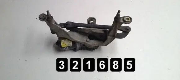 Front wiper linkage and motor