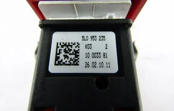 Skoda Yeti (5L) Hazard light switch 5L0953235