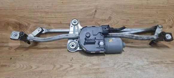 Front wiper linkage and motor