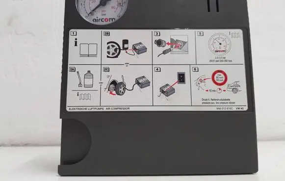 Volkswagen Golf VII Tire air pump compressor 5N0012615C