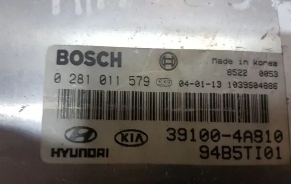 KIA Sorento Engine control unit/module 391004A810 94B5TI01 0281011579