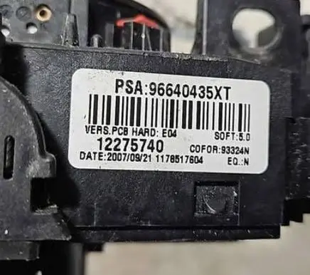 Peugeot Expert Wiper turn signal indicator stalk/switch 96640435XT 12275740 1178517604