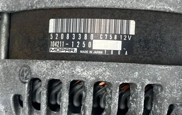 Jeep Renegade Generator/alternator 1042111250 C75812V 52083380