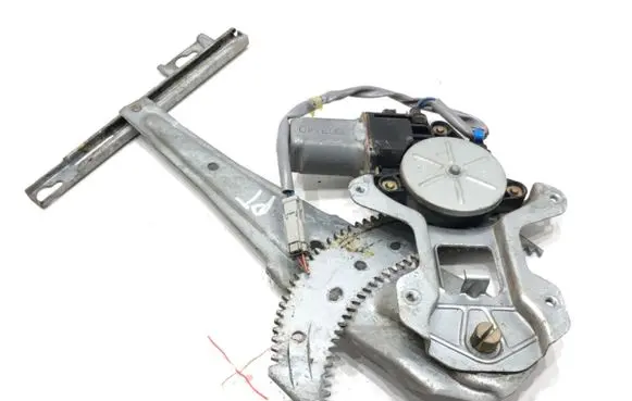Rear door window regulator with motor