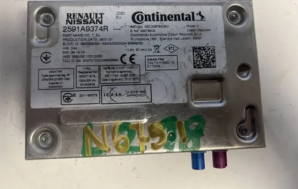 Renault Captur Other control units/modules 2591A9374R