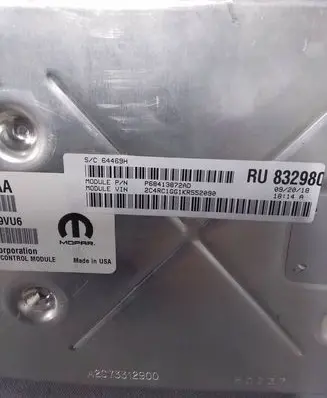 Chrysler Pacifica Engine control unit/module 68330910AA P68413872AD A2C73312900