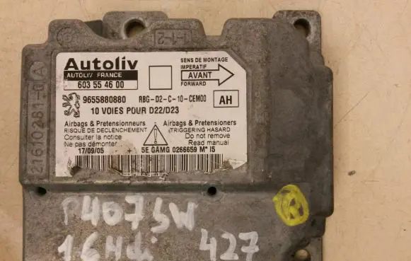 Peugeot 407 Airbag control unit/module 9655880880 603554600