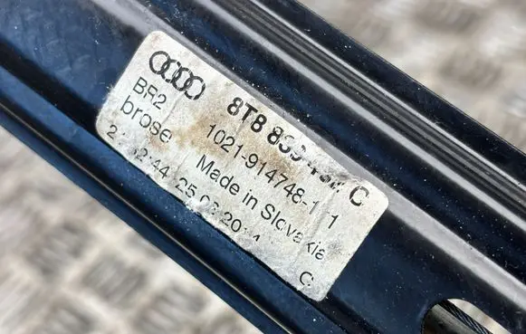 Audi A5 Sportback 8TA Rear window lifting mechanism without motor 8T8839462C 24425062 10219147481