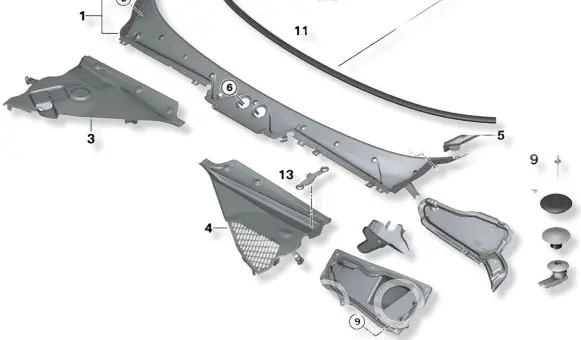 BMW 2 F22 F23 Wiper trim 51717240679 7240679